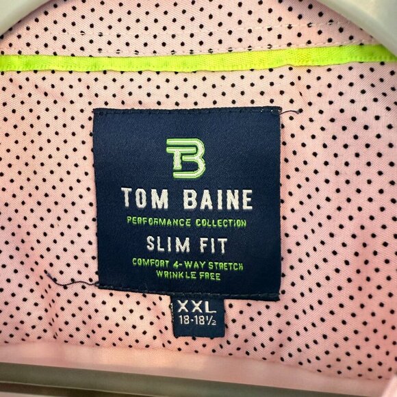 Tom Baine Performance Collection Pink Dress Shirt XXL Slim Fit ✨ - Picture 4 of 5